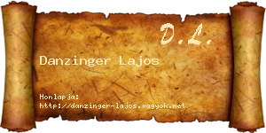 Danzinger Lajos névjegykártya