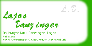 lajos danzinger business card